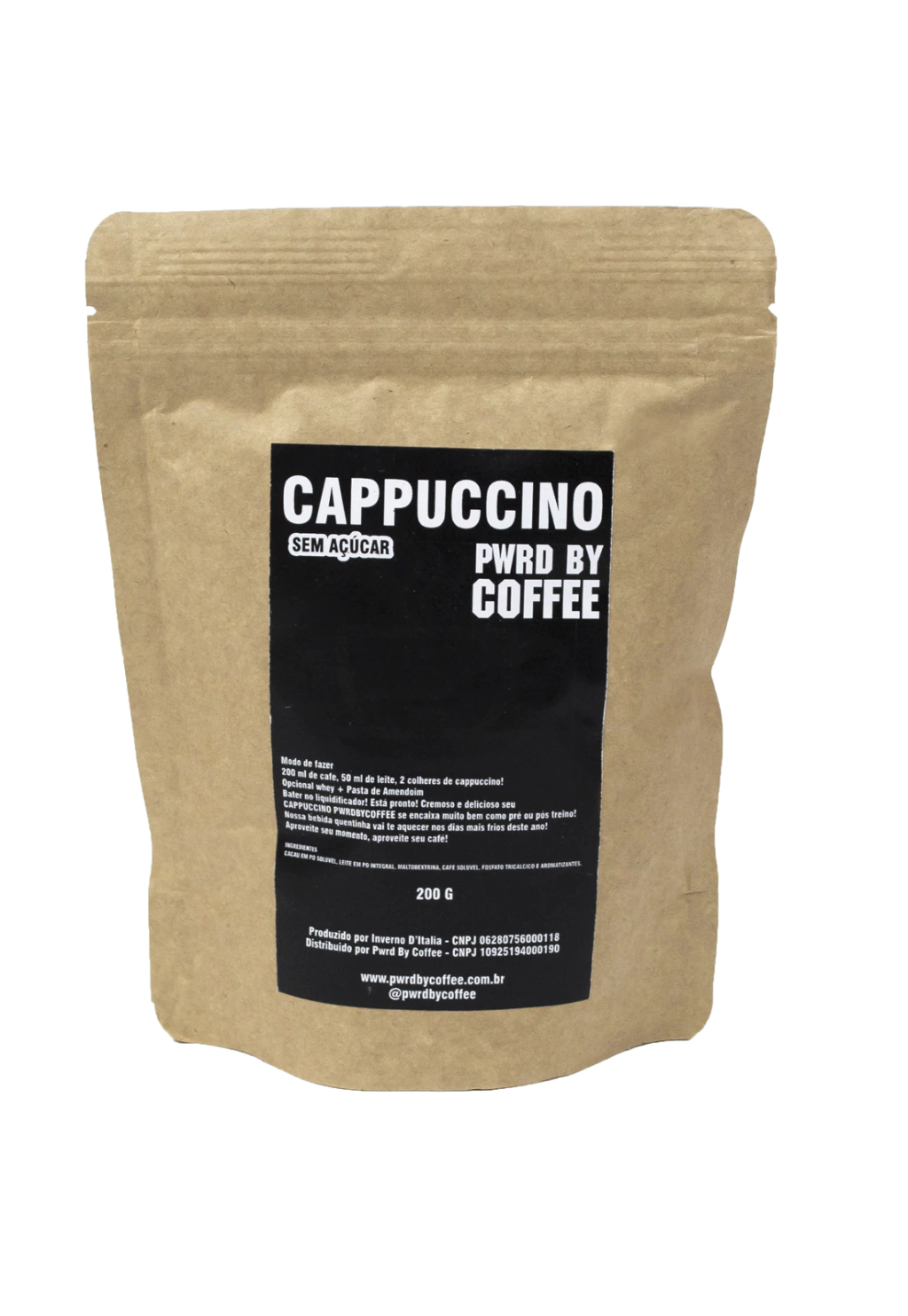 CAPPUCCINO PACOTE S/AÇUCAR 200G