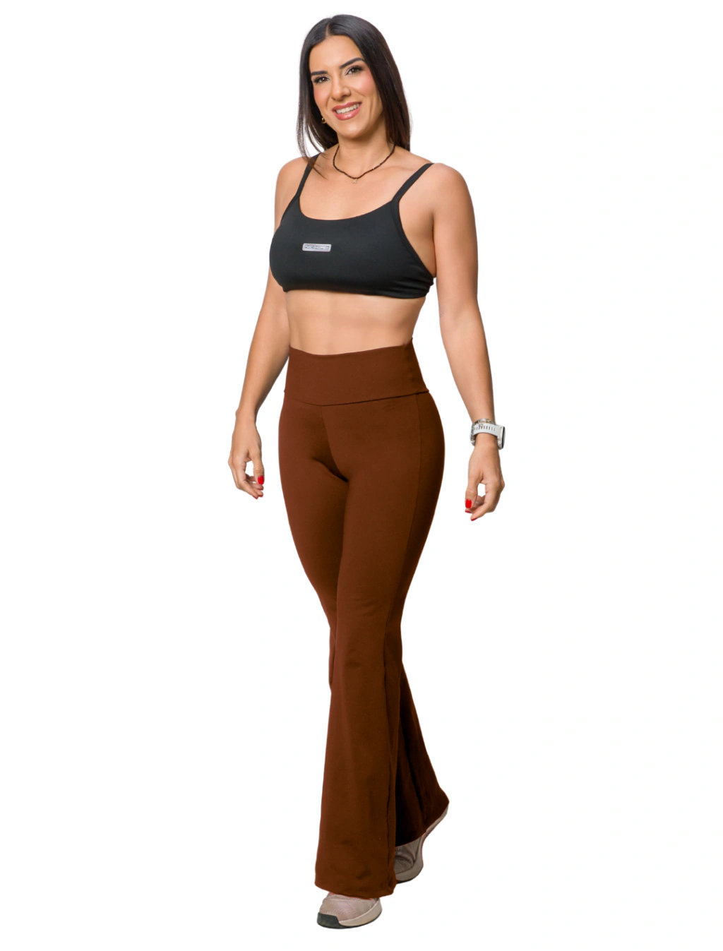 LEGGING FLARE MARROM